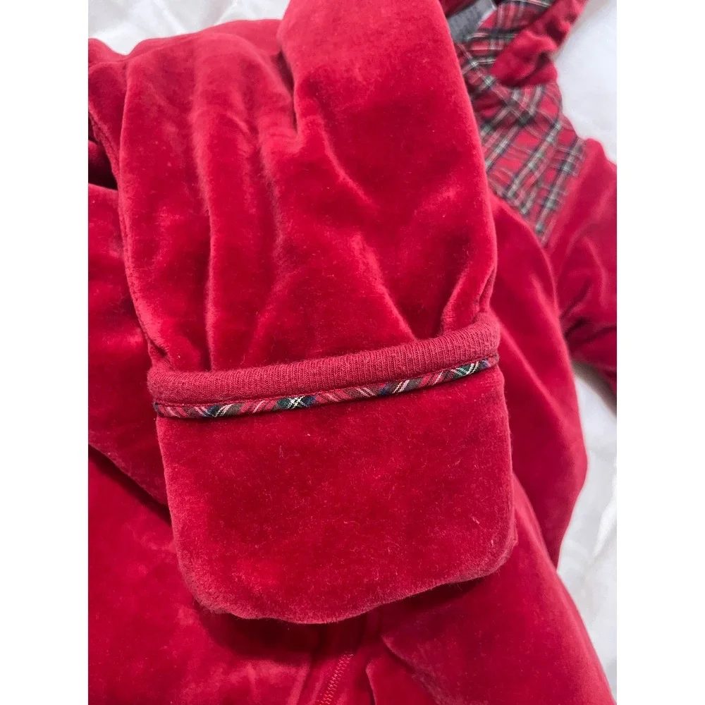 VTG Ralph Lauren Baby 1st Christmas Plaid outerwear coat zip up  0-6M Holiday